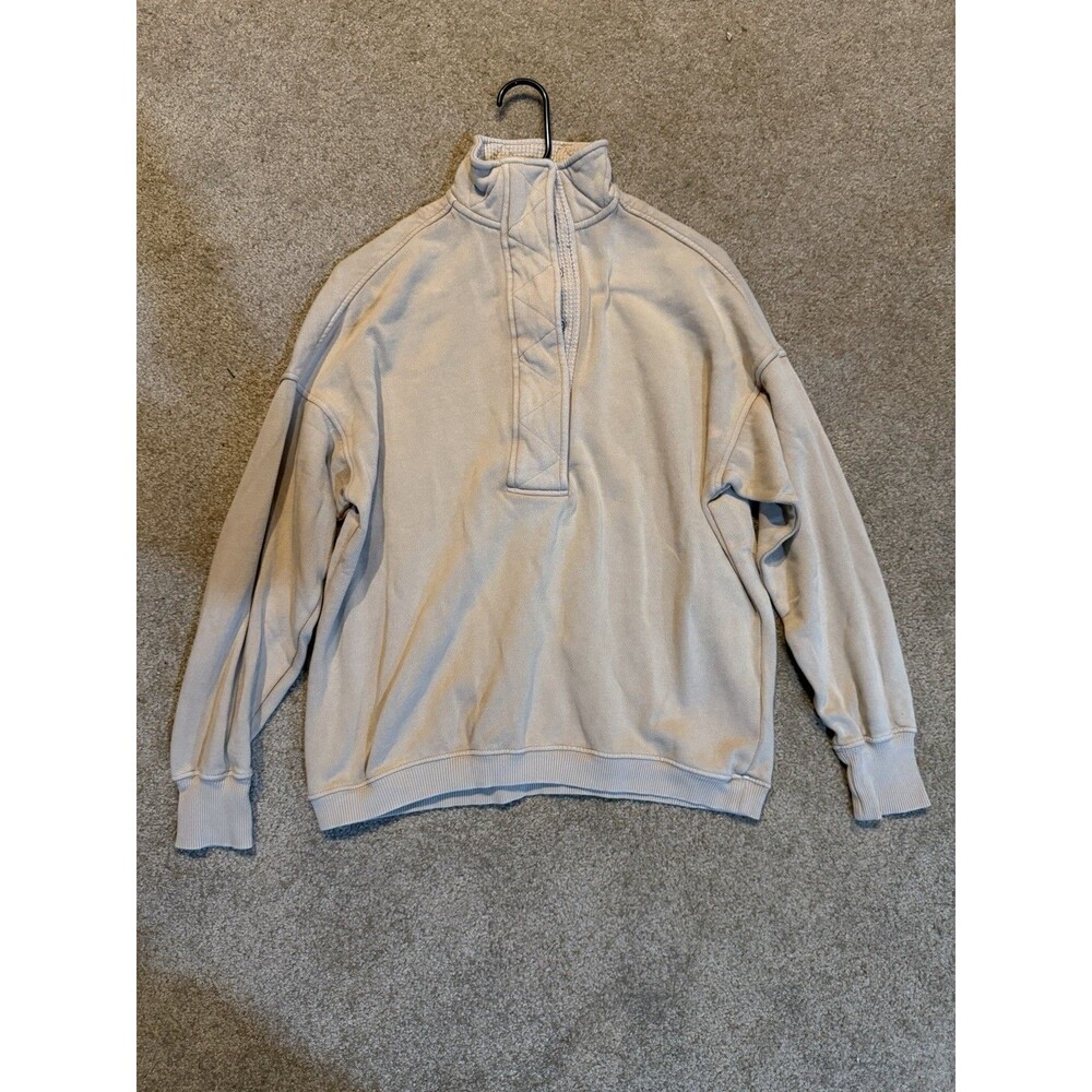 Womens Aerie 1/4 Button Very Comfy Tan Sweater NWOT Size XXS